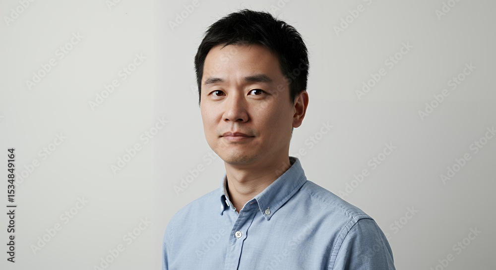 Portrait of a Man in a Blue Shirt Portrait of a Man in a Blue Shirt