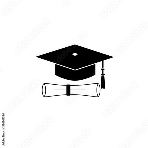 graduation cap and diploma PNG and JPEG with transparent background