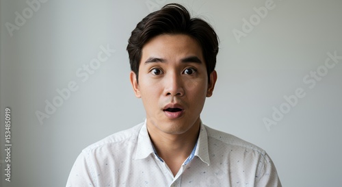 Astonished Young Man Portrait: A Shocked Expression