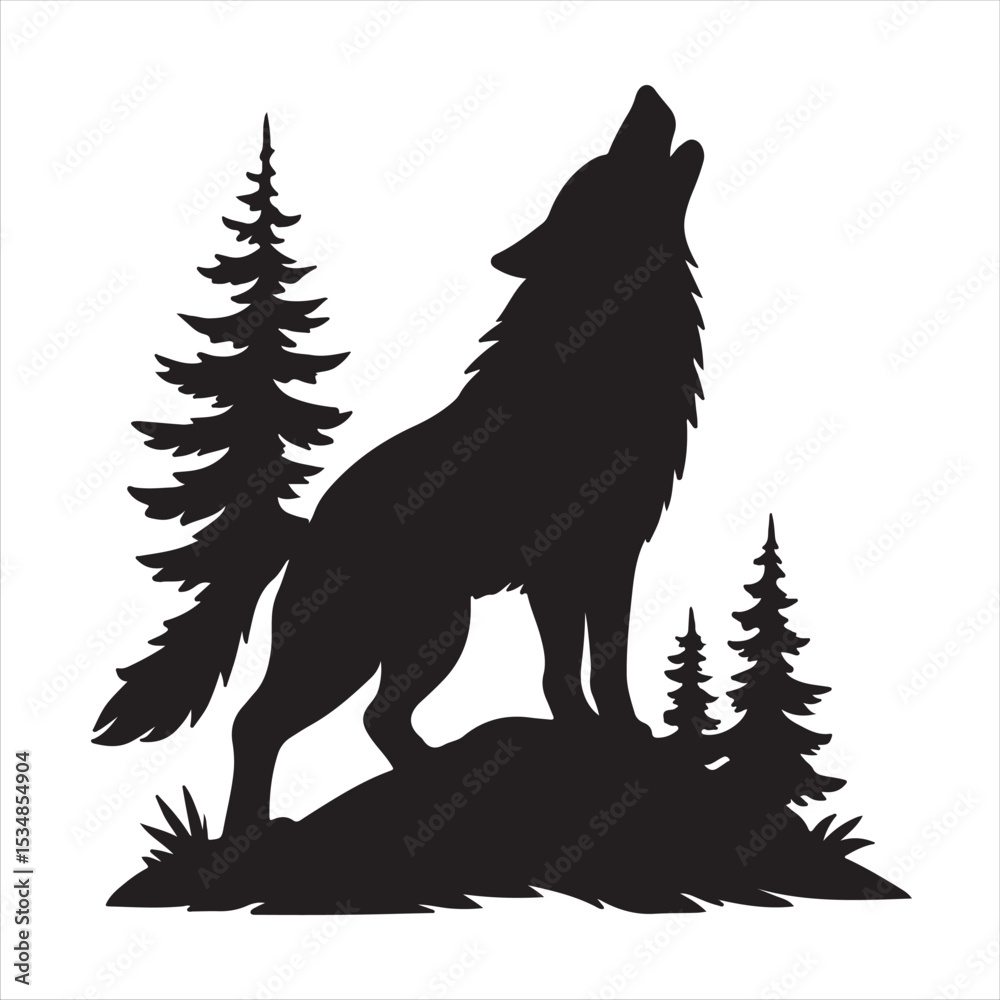Anatolian Shepherd Dog black silhouette Anatolian Shepherd Dog black silhouette