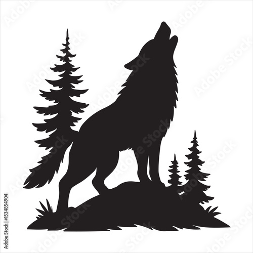 Anatolian Shepherd Dog black silhouette