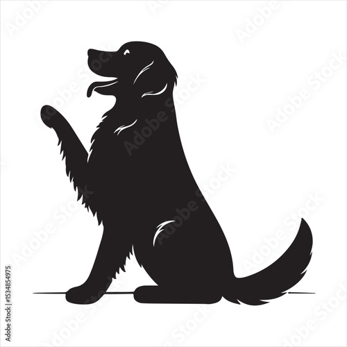Belgian Shepherd Malinois black vector file isolated with white background
