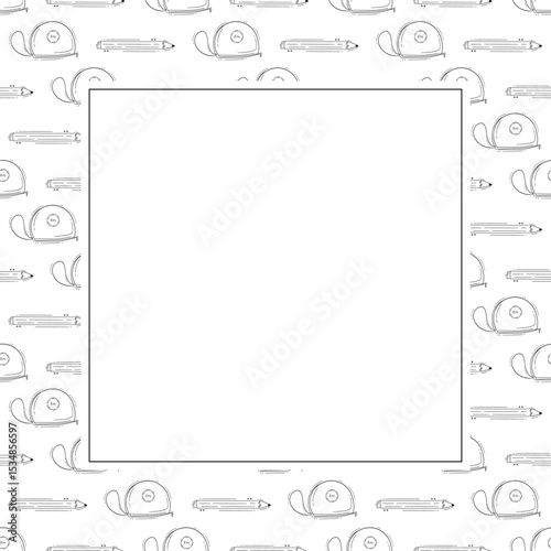 construction frame. doodle construction tool square frame. hand drawn construction frame background. construction tool background