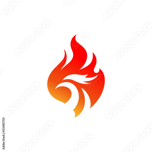 Phoenix logo design image for company business. fire bird