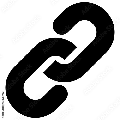 The image displays a link icon, which represents a connection between two things. In computer technology, a link, often called a hyperlink, allows users to navigate between different documents or web 