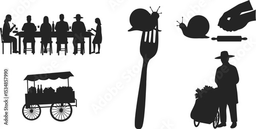 Understanding slow food movement: community, sustainability, and culinary traditions explained here now editable stock vector illustration
