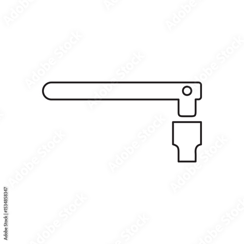 Socket wrench line icon