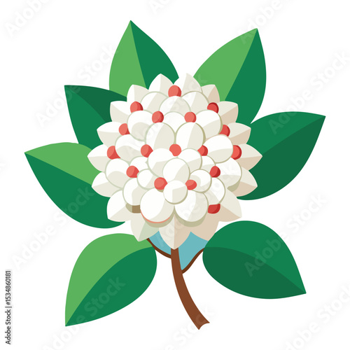  a litchi tree flower icon with small white crust