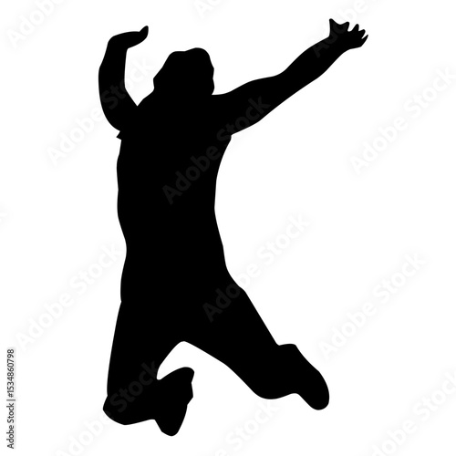 jumping people silhouette illustration