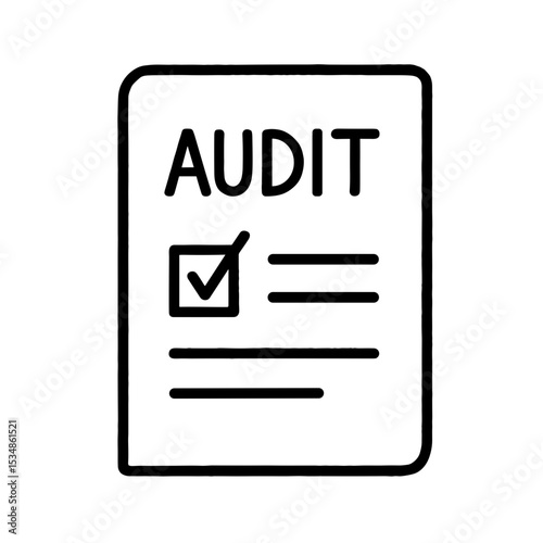Audit document icon with checkbox — represents compliance and review process