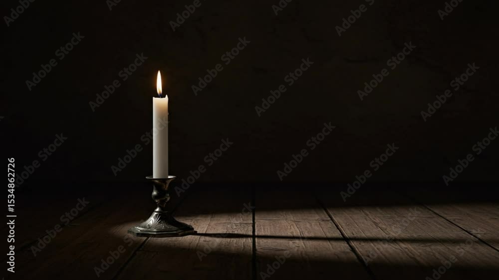 candle on a dark background