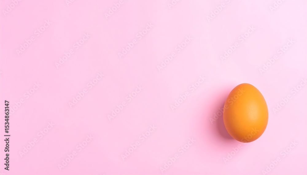 Fototapeta premium Single egg on pink background