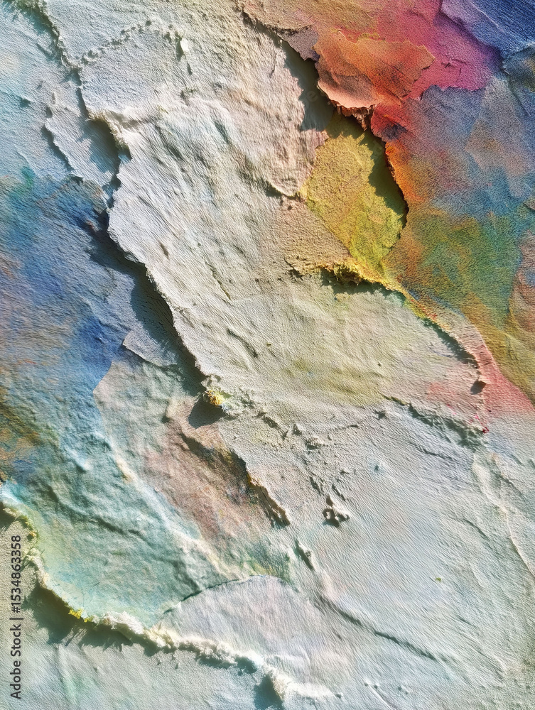 Fototapeta premium Art therapy inspired texture. Emotive background with layered light and raw edges in a digital artwork.