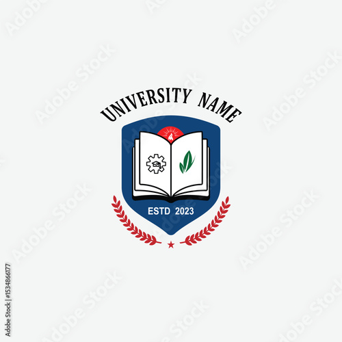 3068 educational logo school college university learning institute book academy organization