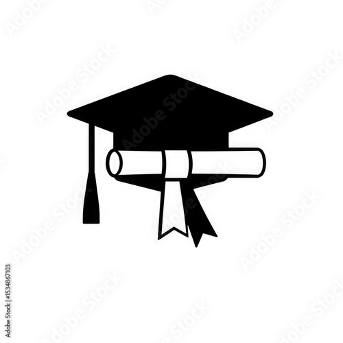 graduation cap and diploma PNG and JPEG with transparent background	