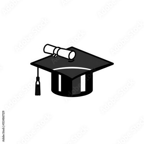 graduation cap and diploma PNG and JPEG with transparent background	