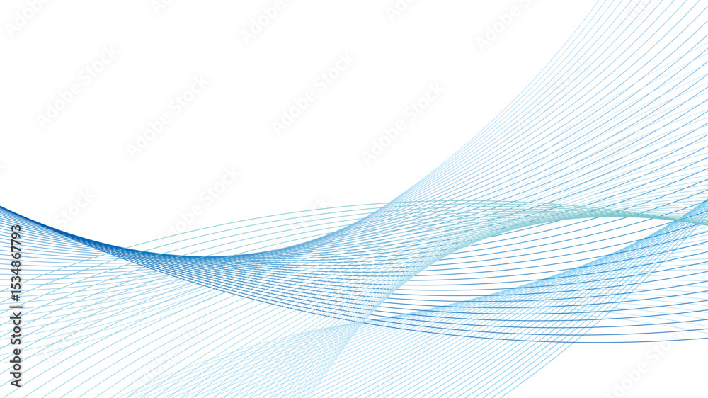 Naklejka premium 抽象的 ウェーブ 波 背景 青 水色 ブレンド