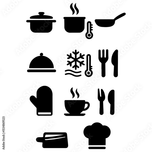 set of kitchen utensils