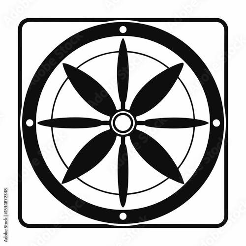 vector illustration of a retro compass