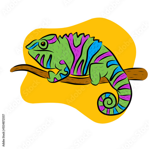 chameleon vector illustration