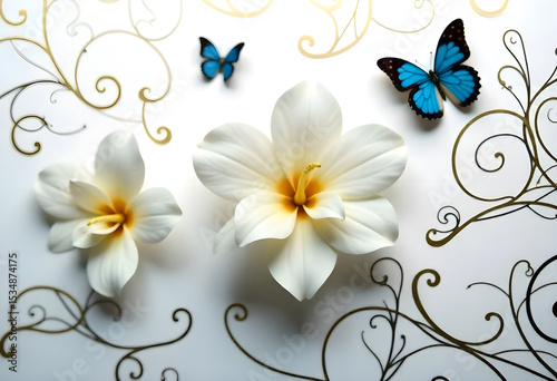 white plumeria flowers