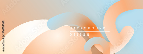 Abstract fluid shapes, pastel colors blend. Soft gradients create modern background design. Minimalist aesthetic, smooth transitions visible.