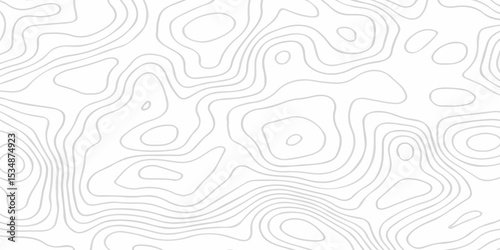 Contour abstract map relief land outline. Topographic map patterns. White wave paper curved reliefs abstract background. Background of the topography map. Abstract pattern with lines.	