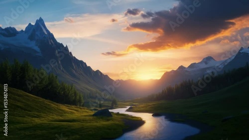 sunrise over the mountains