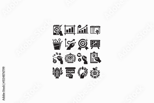 Goal icons vector image made by adobe illustrator. eps