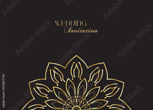 The Gold Mandala Wedding Iinvitation Card