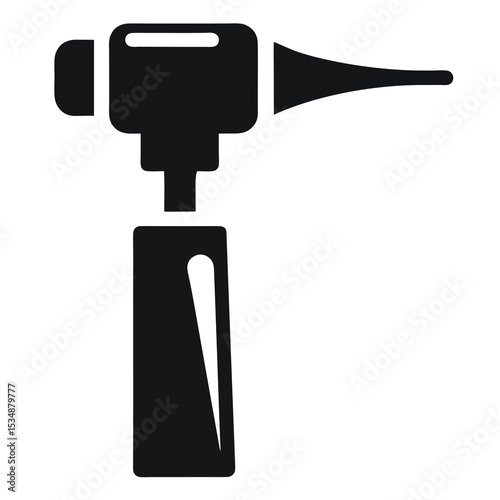 Medical Otoscope or Ear Examination Tool Outline Icon - ENT Diagnostics, Healthcare, and Audiology