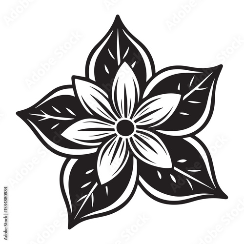  a guava flower icon with white petals and a cluster