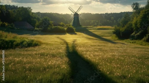 landscape with a windmill