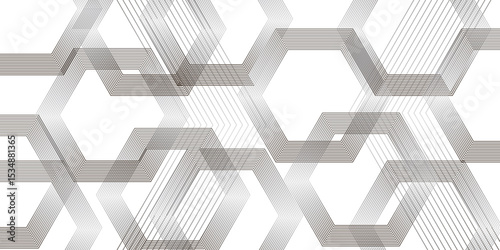 Abstract background wave line elegant white striped diagonal line. Geometric hexagon pattern transparent background with diagonal lines design.