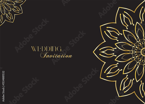 The Gold Mandala Wedding Iinvitation Card