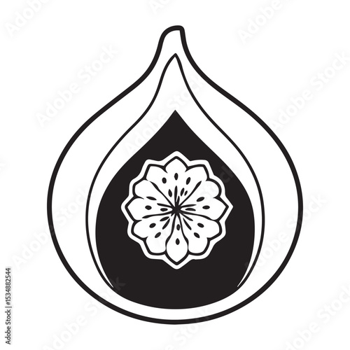  fruits a fig tree flower icon hidden inside the fruit