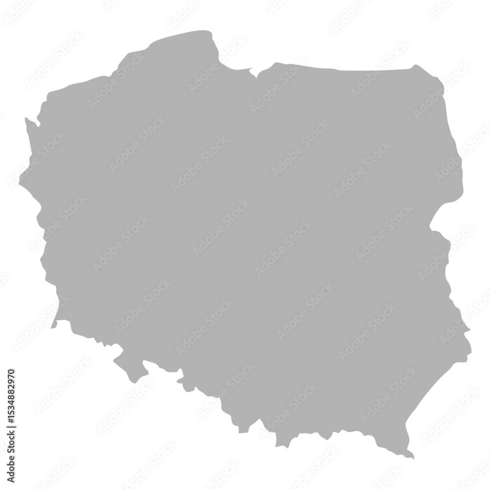 Obraz premium map of Poland shadow