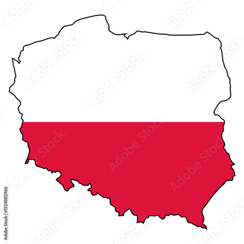 map of Poland flag