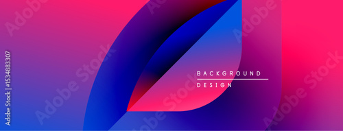 Abstract gradients blend vibrant pinks, blues, purples. Overlapping shapes create dynamic visual effect. Text reads background design.