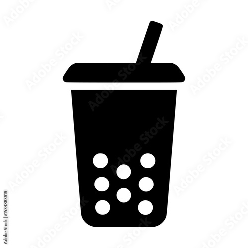 black disposible coffe cup vector on white background