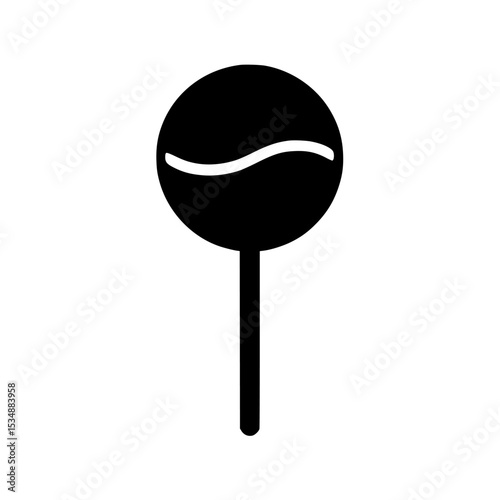 black lolipop vector on whitr background