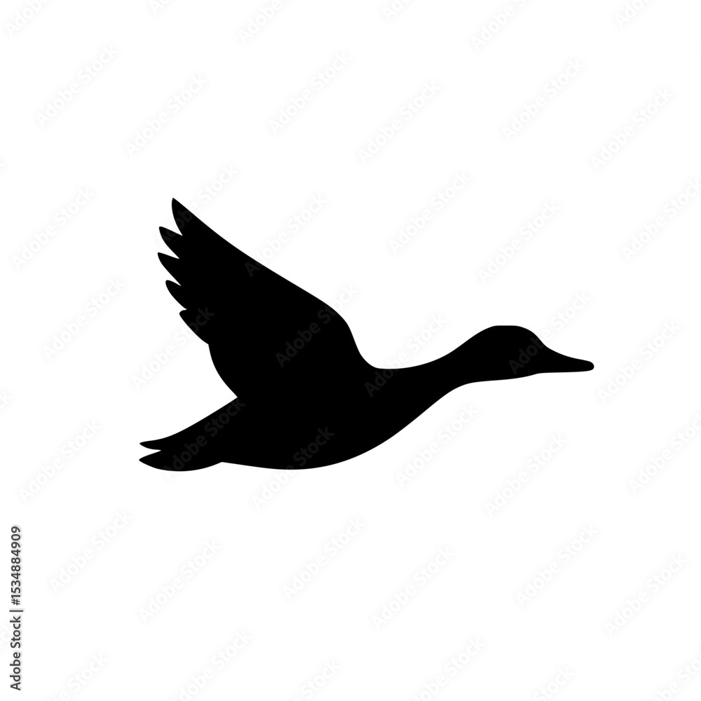 Fototapeta premium silhouette vector of a bird,black silhouette of a bird,vector illustration of a bird