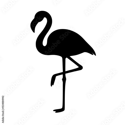 flamingo vector on a white background,flamingo silhouette isolated on white