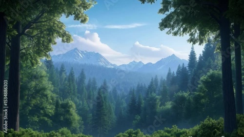 mountains in the morning