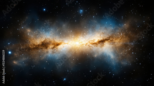 Brilliant cluster of stars in cosmic scene, showcasing vibrant colors and deep space beauty