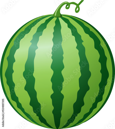 Minimal Watermelon Illustration – Kawaii Fruit Design