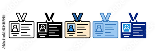 Employee Id Icon Element For Design