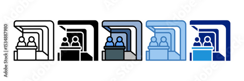Trade Show Booth Icon Element For Design