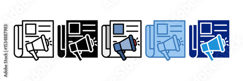 Press Release Icon Element For Design