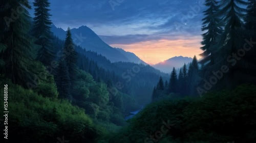 mountain landscape in the morning